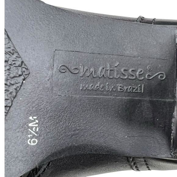Matisse Women’s Black Leather Moto Ankle Boots Size US 6.5 - Picture 10 of 12